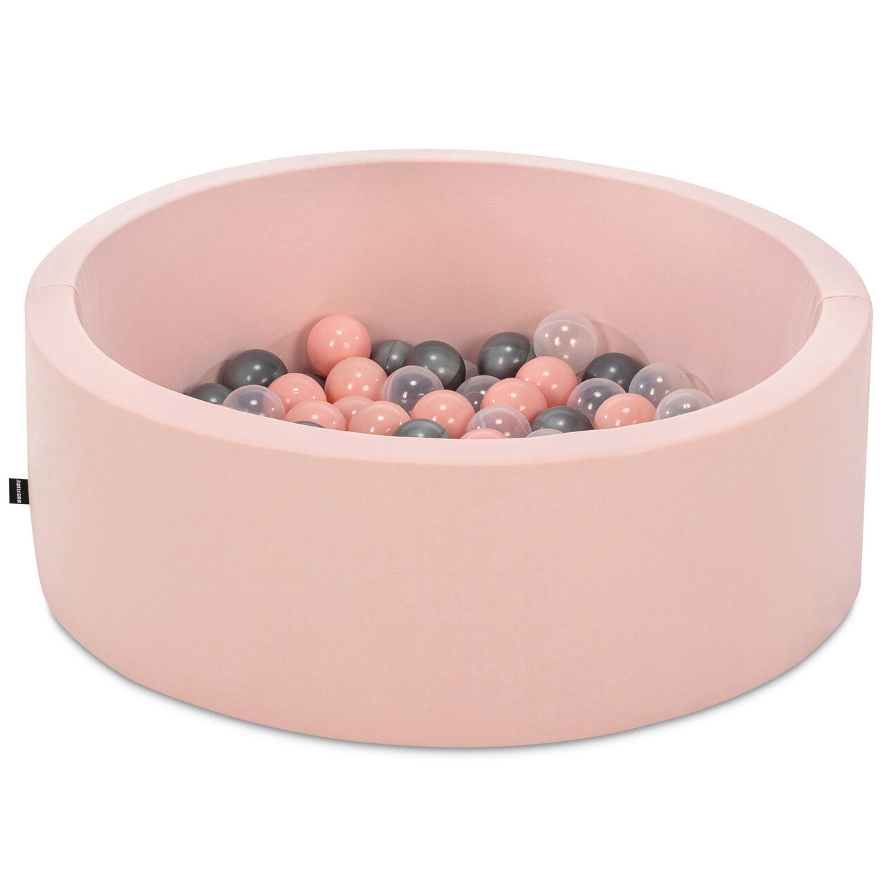 Piscina cu bile, Bubble Pops v14, 150 bile, Ø85 x 30 cm, bumbac/plastic, roz - imagine 3